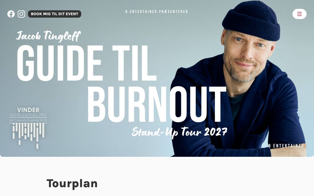 Hjemmesider til nogle af landets førende entertainere